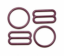 Nylon Coated Metal Rings and Sliders for Adjustable Straps - Multiple Colours