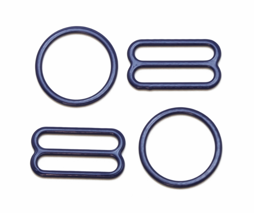 Nylon Coated Metal Rings and Sliders for Adjustable Straps - Multiple Colours