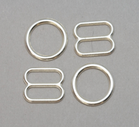 Metal Rings and Sliders for Adjustable Straps - Gold or Silver