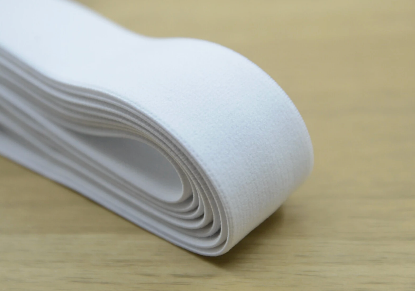 Plush Cotton/Rubber Elastic 1.5" (38mm) - Per 10 cm