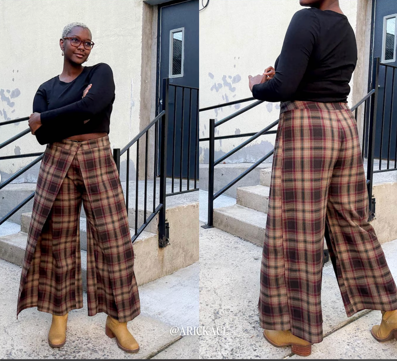 Jessiou's Closet Thea Wrap Trousers Sewing Pattern (PDF or Printed)