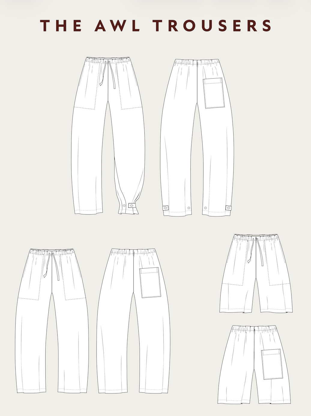 Àlamain The Awl Trousers Sewing Pattern