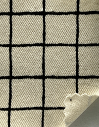 10oz Grid Printed Cotton Twill (per 1/2 M)