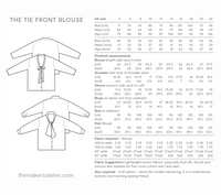 The Maker's Atelier Tie Front Blouse (PDF or Printed)
