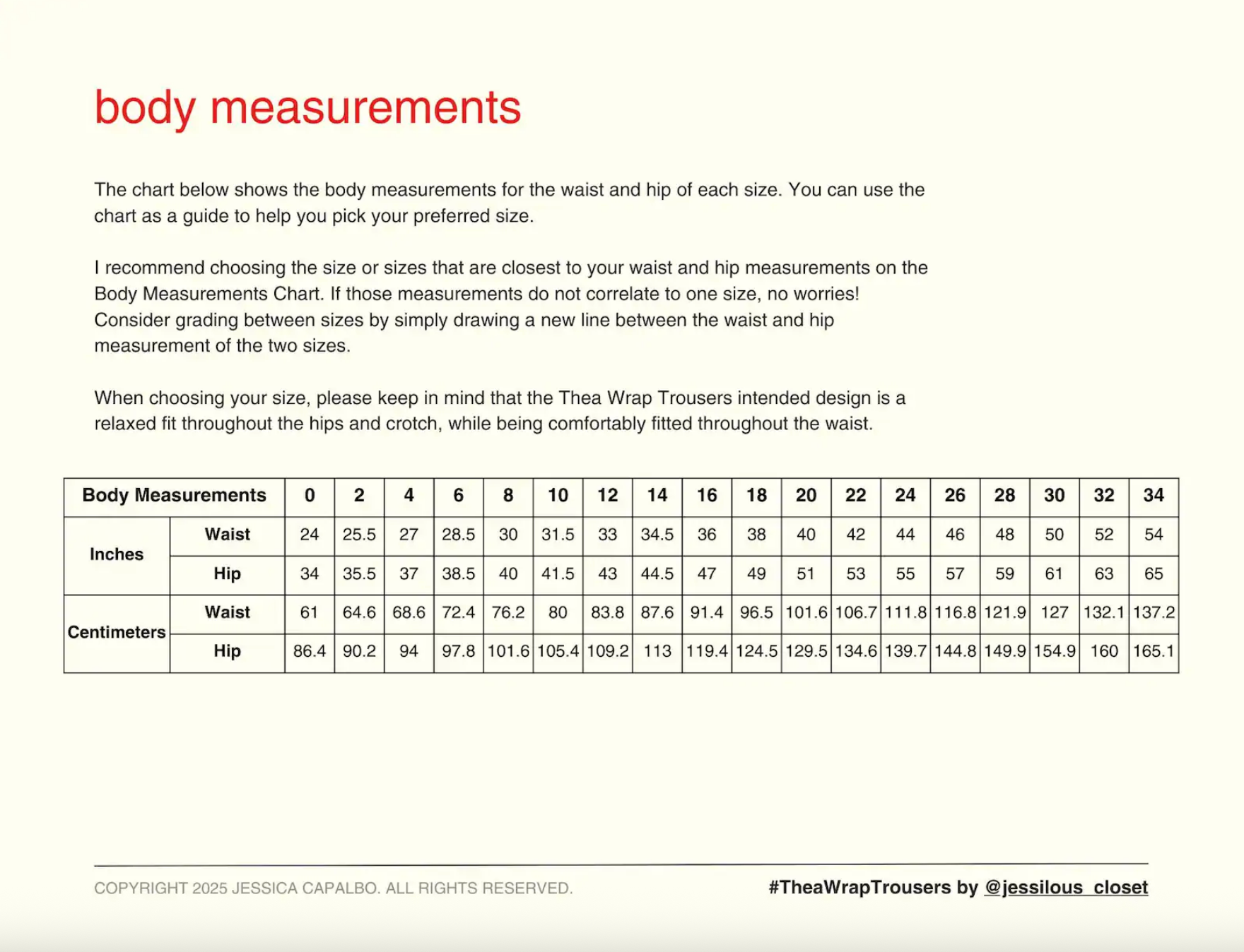 Jessiou's Closet Thea Wrap Trousers Sewing Pattern (PDF or Printed)