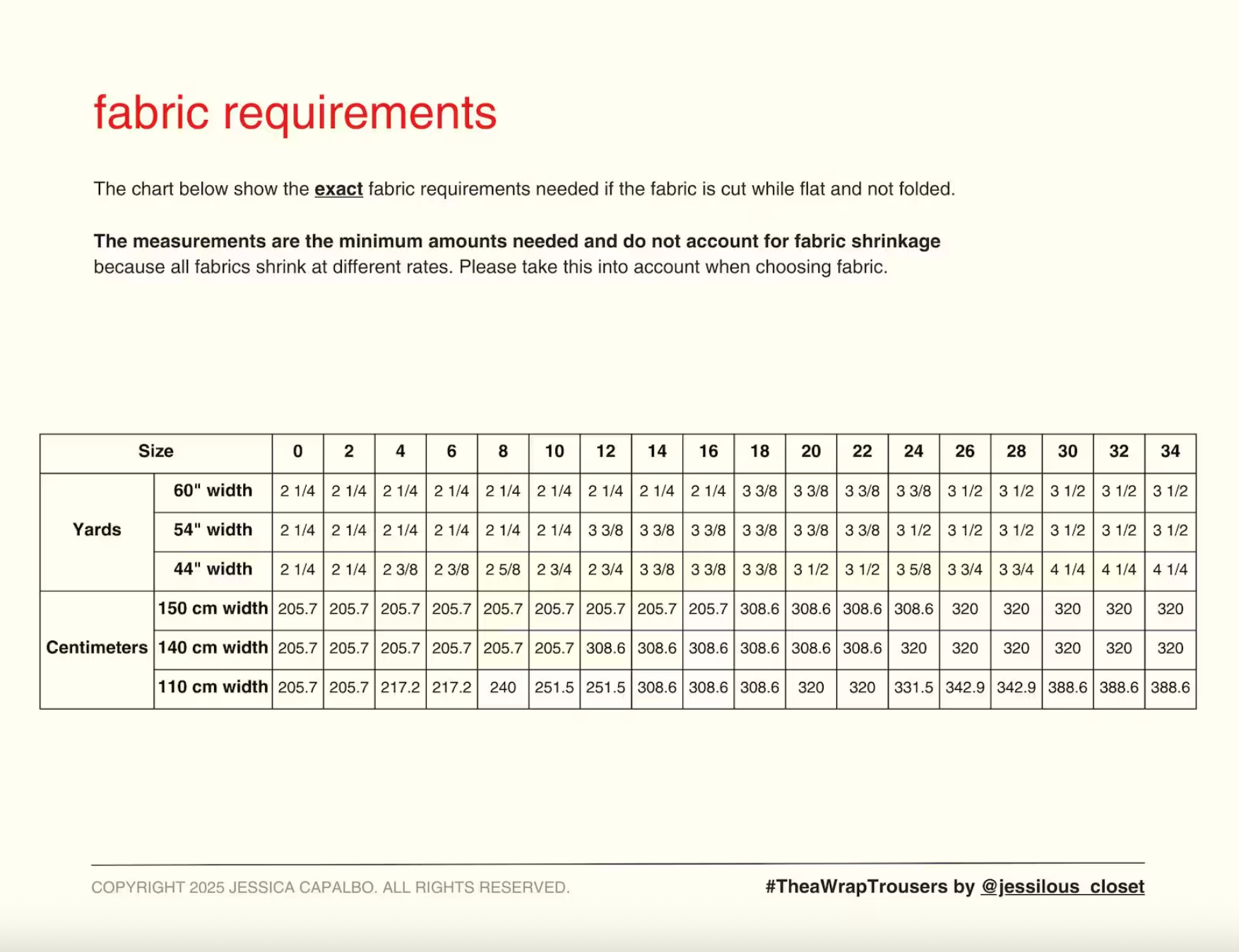 Jessiou's Closet Thea Wrap Trousers Sewing Pattern (PDF or Printed)