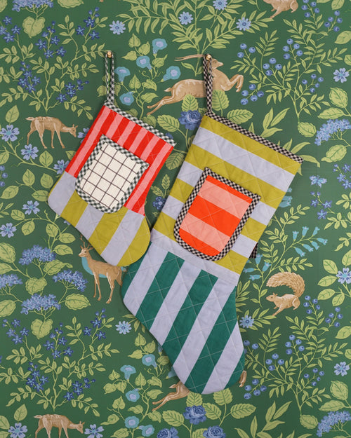 Matchy Matchy Sewing Club Quilted Pocket Stocking - PDF Pattern