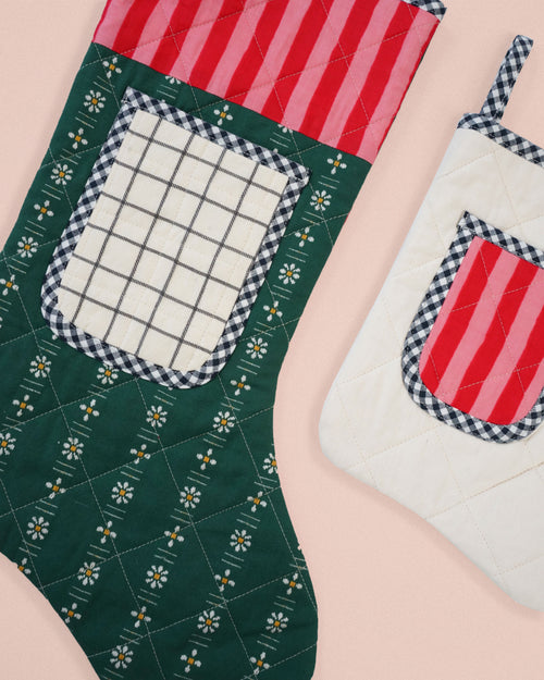 Matchy Matchy Sewing Club Quilted Pocket Stocking - PDF Pattern