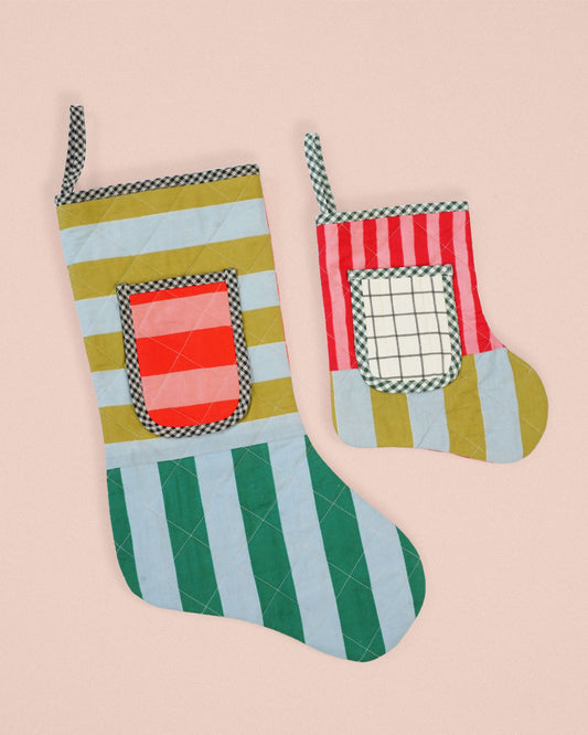 Matchy Matchy Sewing Club Quilted Pocket Stocking - PDF Pattern