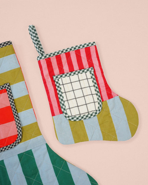 Matchy Matchy Sewing Club Quilted Pocket Stocking - PDF Pattern