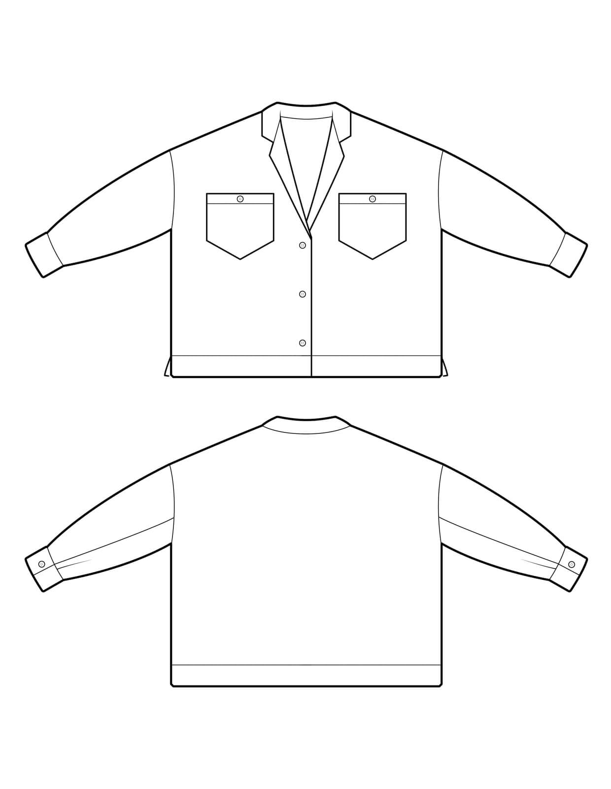 The Maker's Atelier Lounge Shirt - PDF Pattern