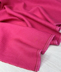 Linen-Cotton Blend Stripe - Cerise (per 1/2M)