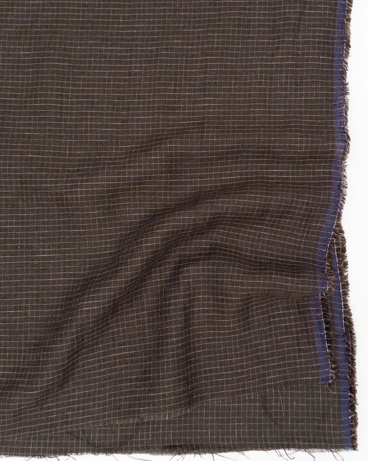Espresso Mini Check Linen/Cotton Blend - Per 1/2 M