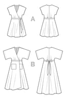 Closet Core Elodie Wrap Dress Dress (Paper Pattern)