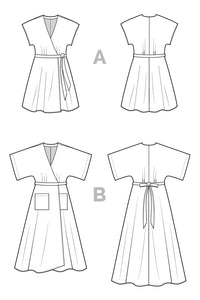 Closet Core Elodie Wrap Dress Dress (Paper Pattern)
