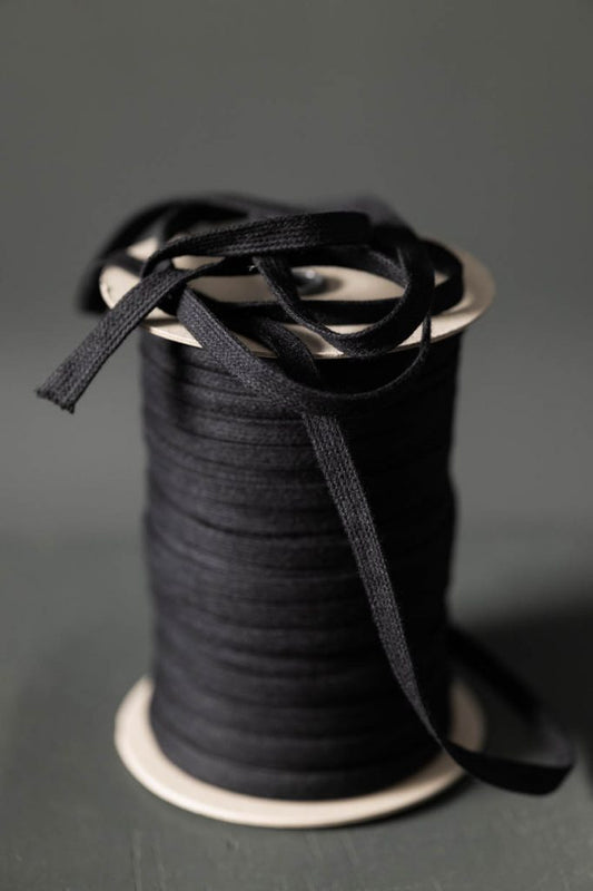 Merchant and Mills Recycled Cotton Drawstring - Black (per 1/2 M)