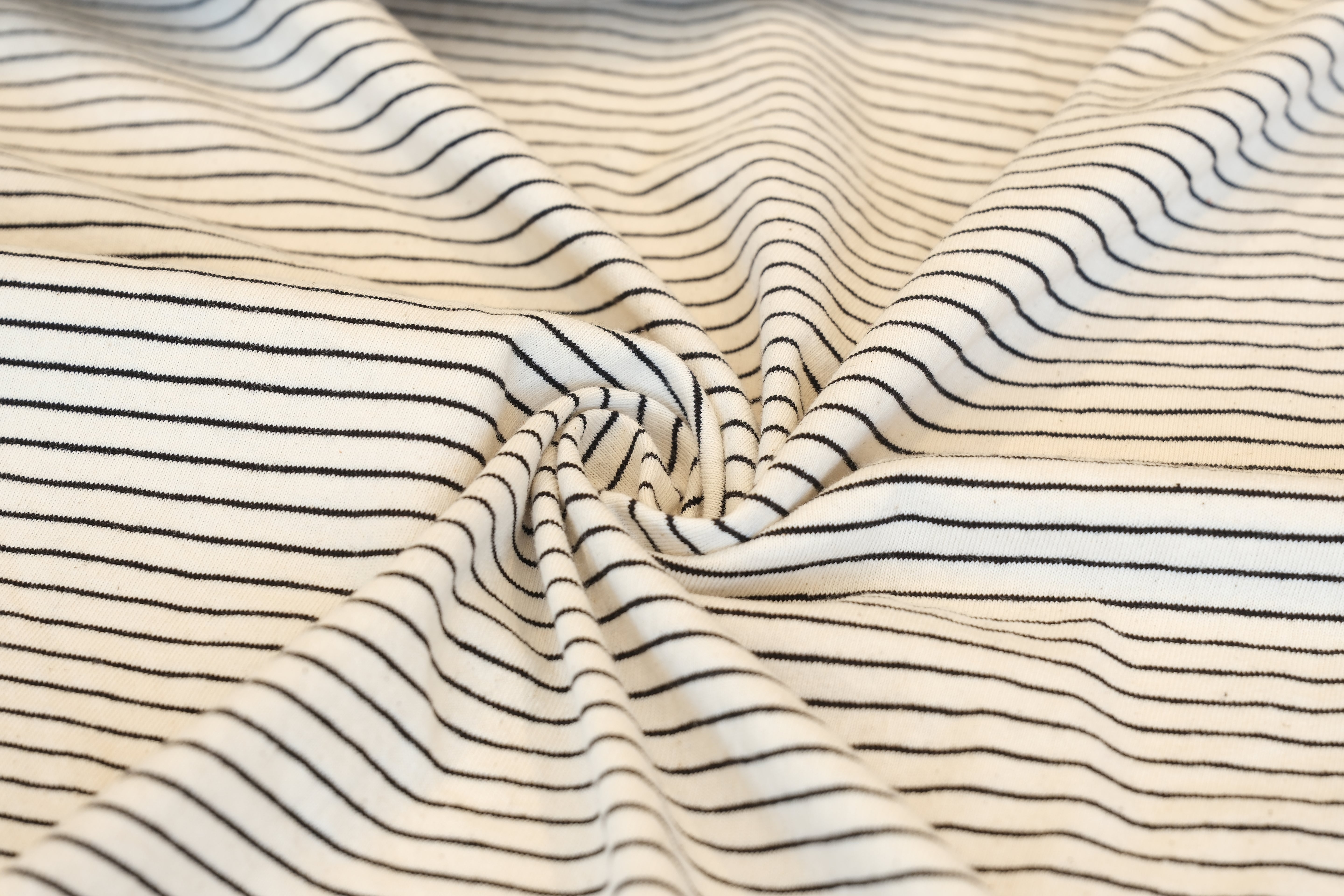 100% Cotton Pin Stripe Jersey (per 1/2M)