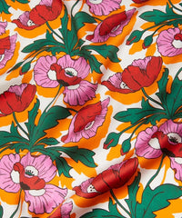 Liberty London Butterfield Poppy Belgravia Silk Satin (per 1/2 M)