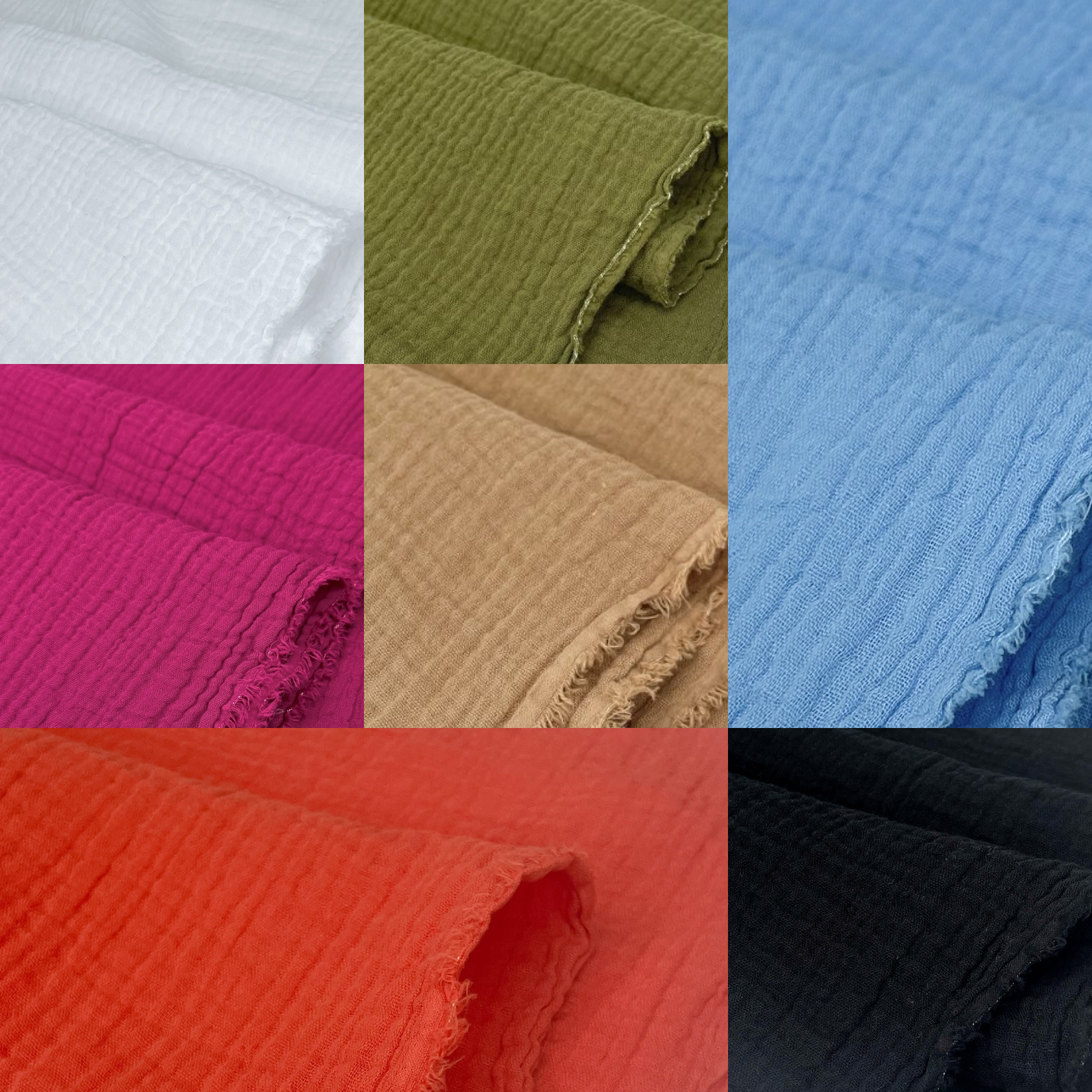 100% Organic Cotton Gauze (Per 1/2 Metre)