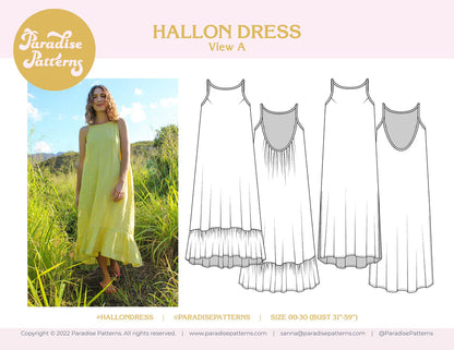 Paradise Patterns Hallon Dress - PDF Pattern