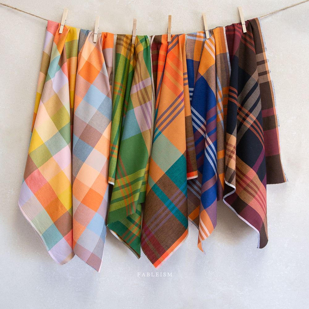 Fableism Happy Checkers Bloom Cotton Fabric (per 1/2 M)