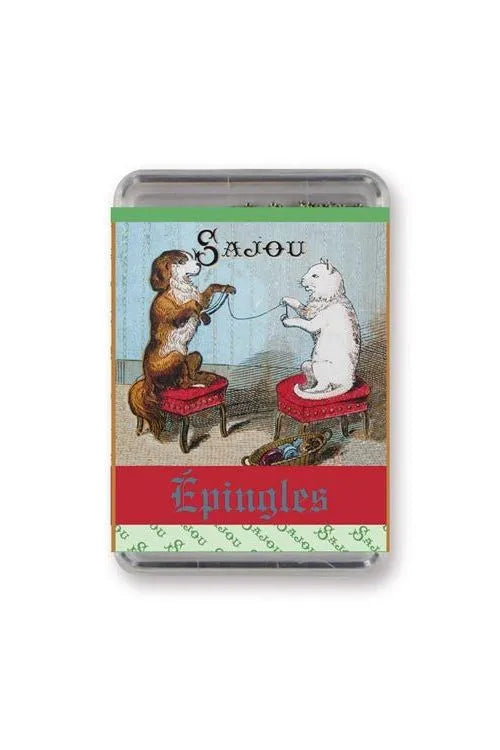 Sajou Extra Fine Sewing Pins - Cat and Dog Box