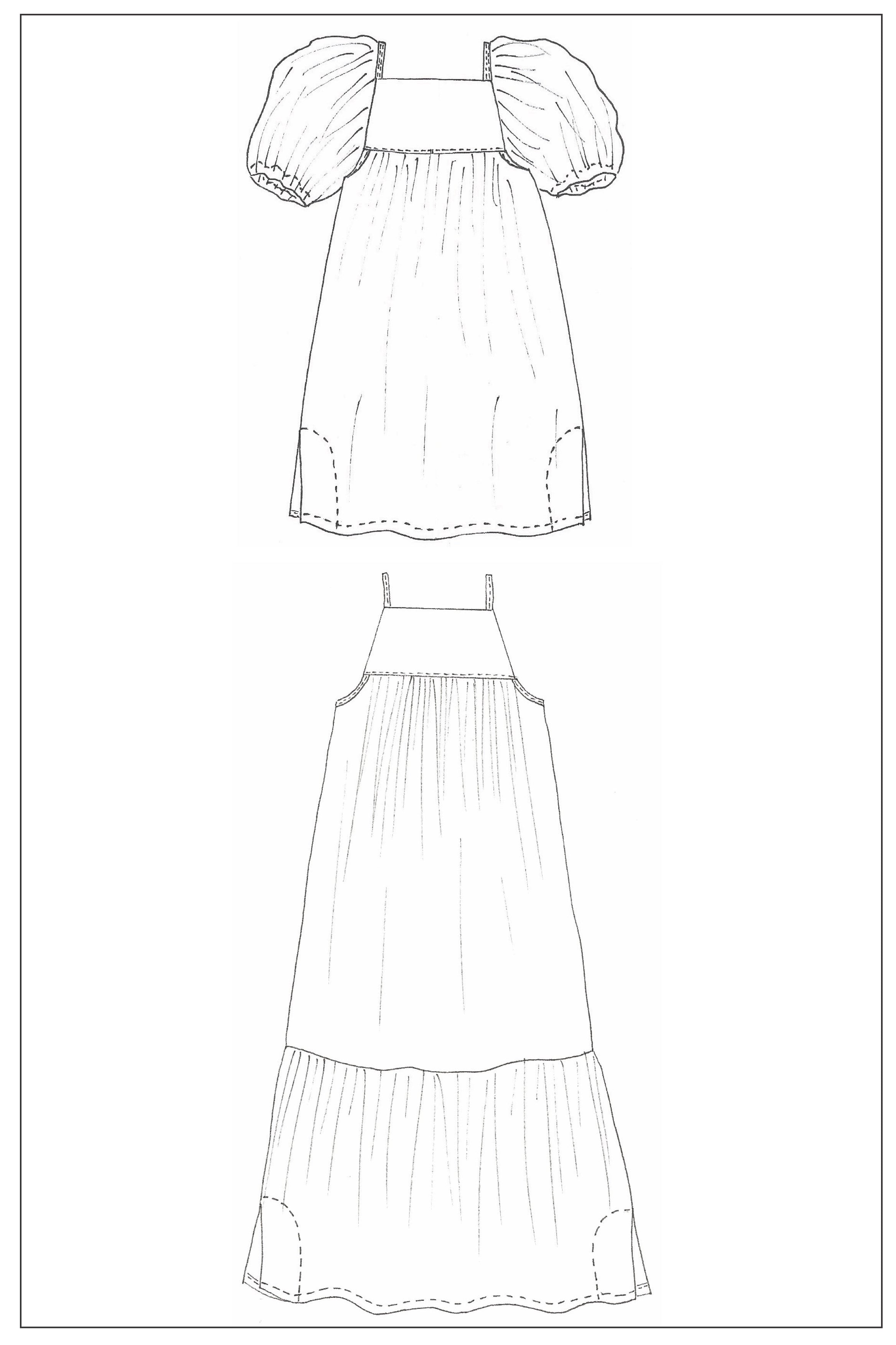 Birgitta Helmersson Zero Waste Tier Dress - PDF Pattern