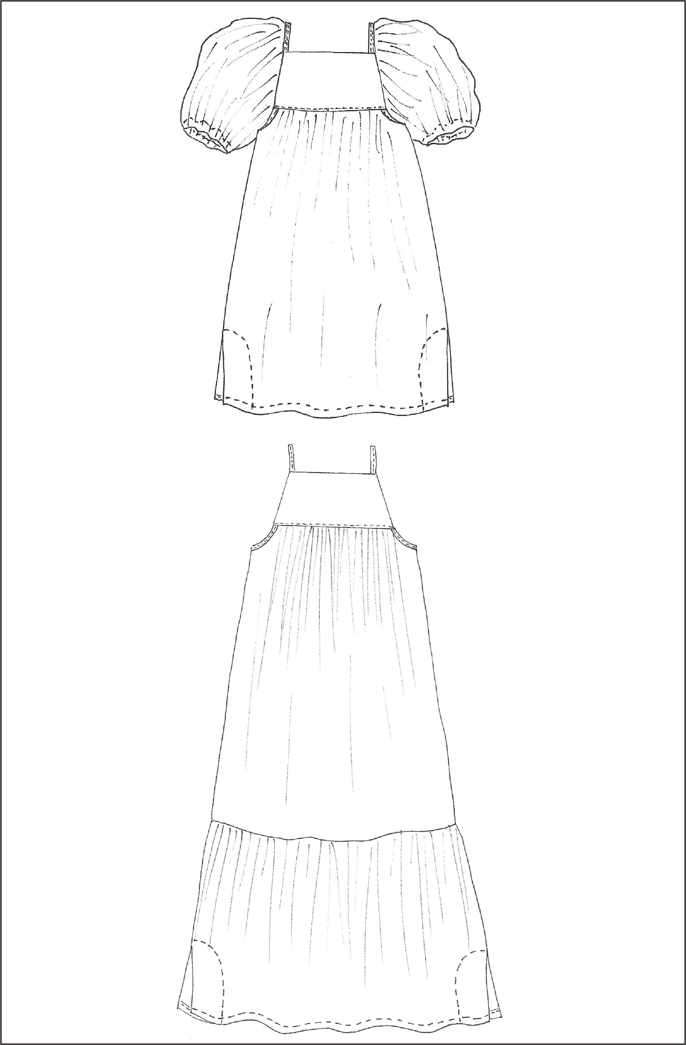 Birgitta Helmersson Zero Waste Tier Dress - PDF Pattern