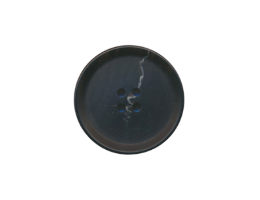 Bioresin Button - Black - Size 36L (23mm)