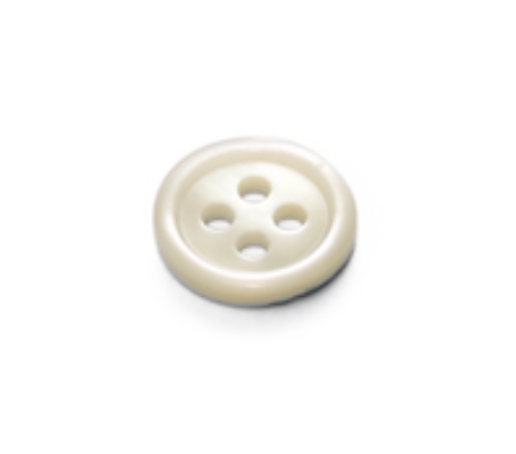 Trocas Shell Button - White - Size 18L (11mm)