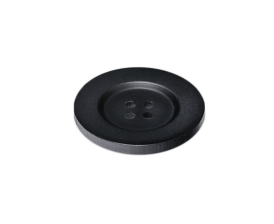 Corozo Button - Matte Black - Size 18L (11mm)