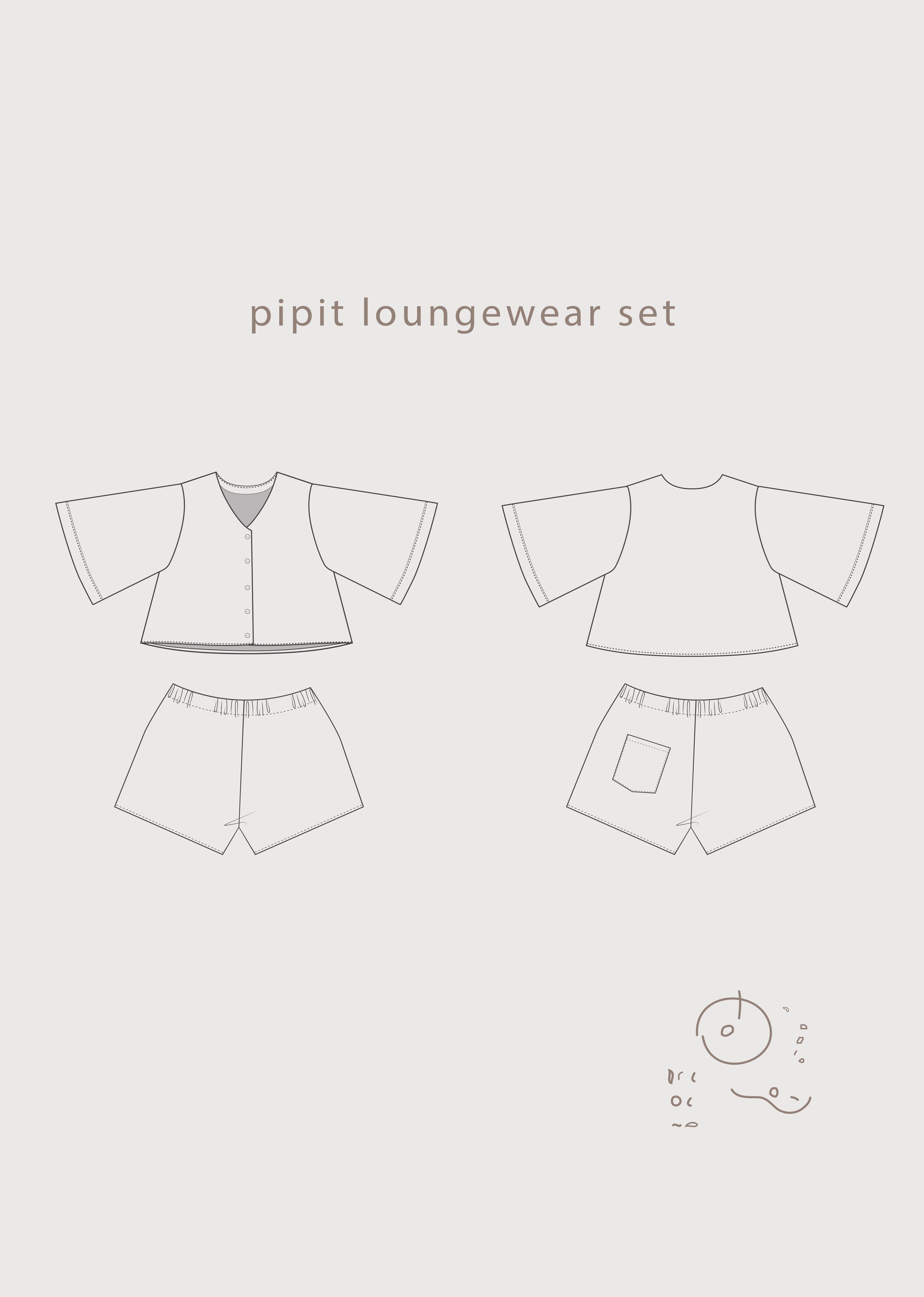 Pipit Loungewear Set DIGITAL Pattern – Common Stitch.