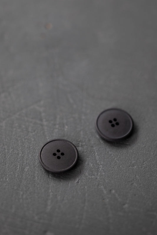 Black 20mm Hemp Button