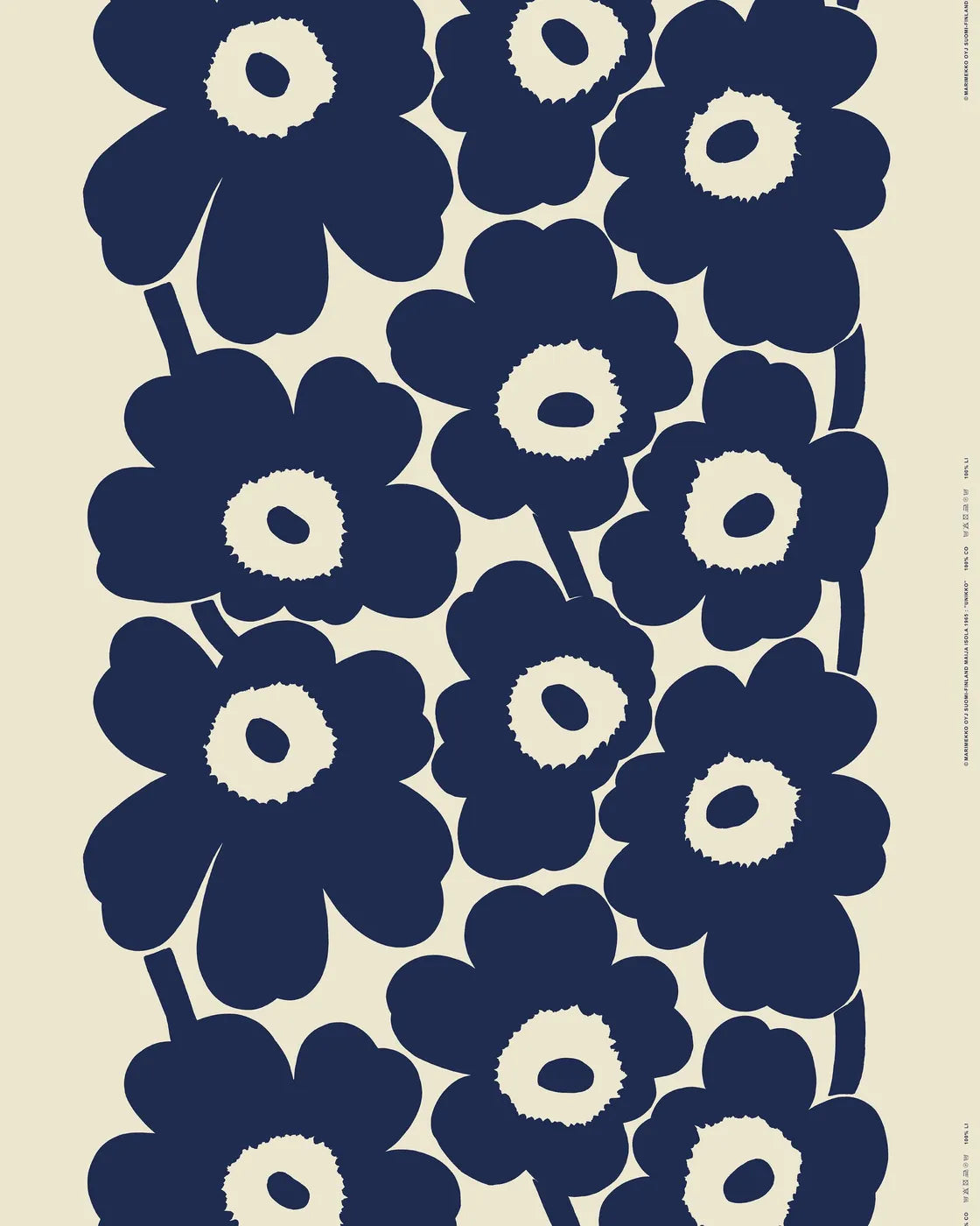 Marimekko Unikko Linen Fabric (Per 1/2 Metre)