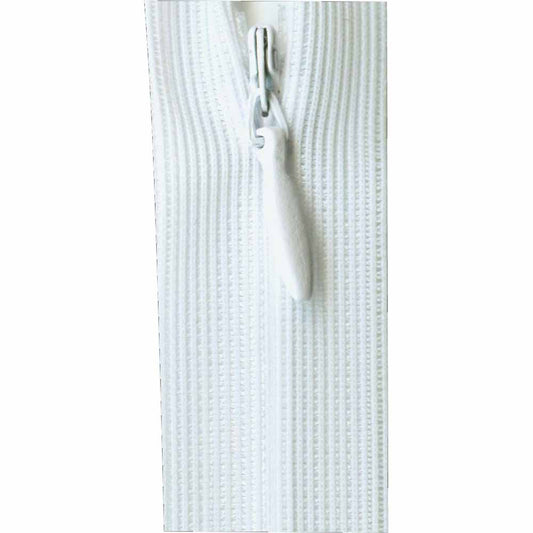 Invisible Closed End Zipper 20cm (8″) - White